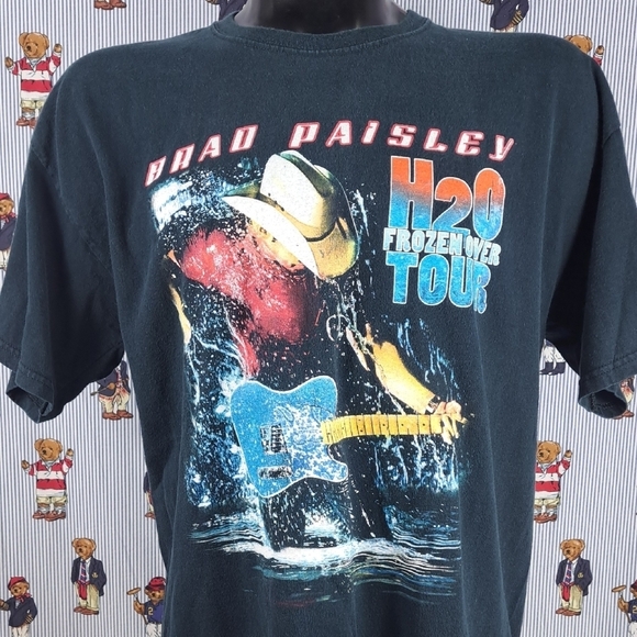 Gildan Other - 2010 Brad Paisly H20 Frozenover Tour double-sided graphic black & blue XL tshirt